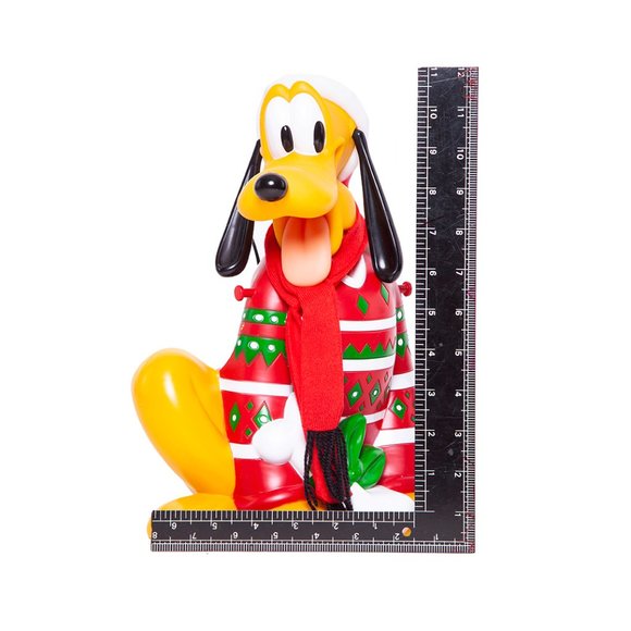 Disney Parks Pluto Christmas Popcorn Bucket Red Sweater Santa Hat Lanyard  littl - Picture 12 of 13